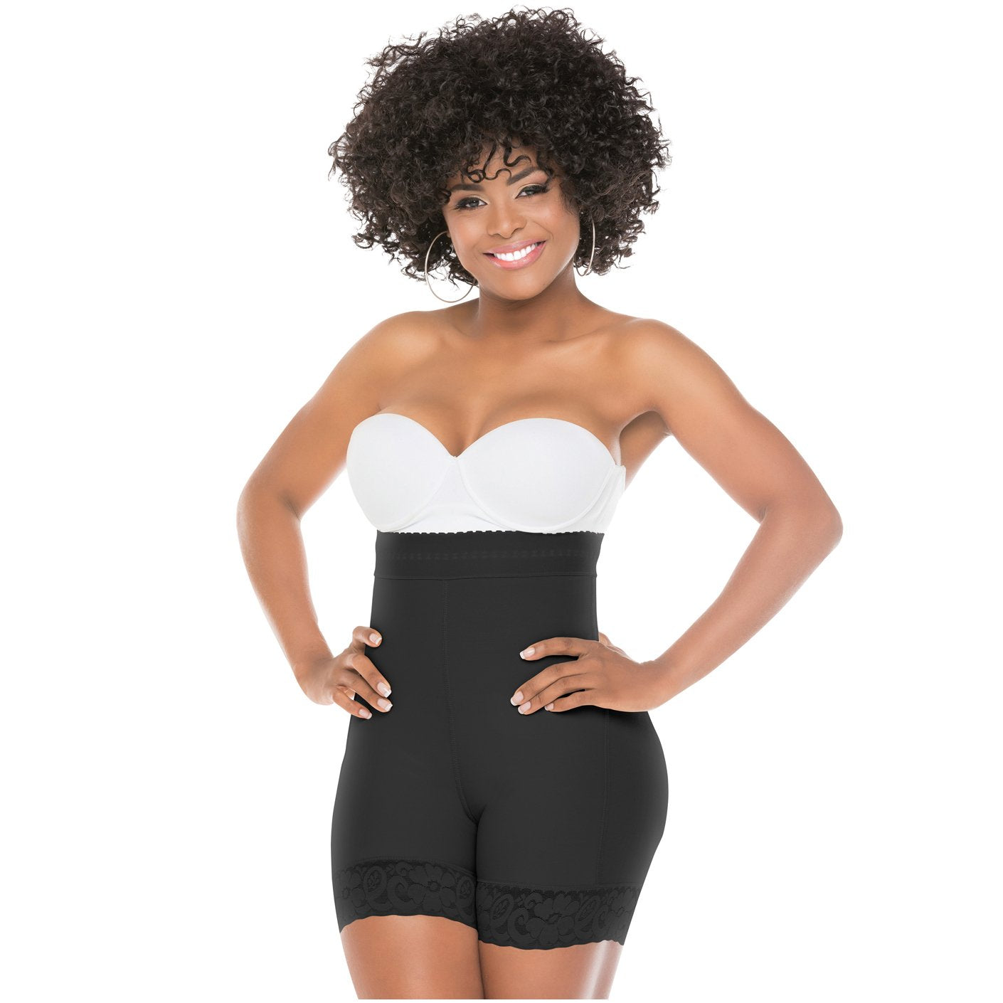 Fajas Salomé 0218 Colombian Shapewear Girdle High-Waist Short